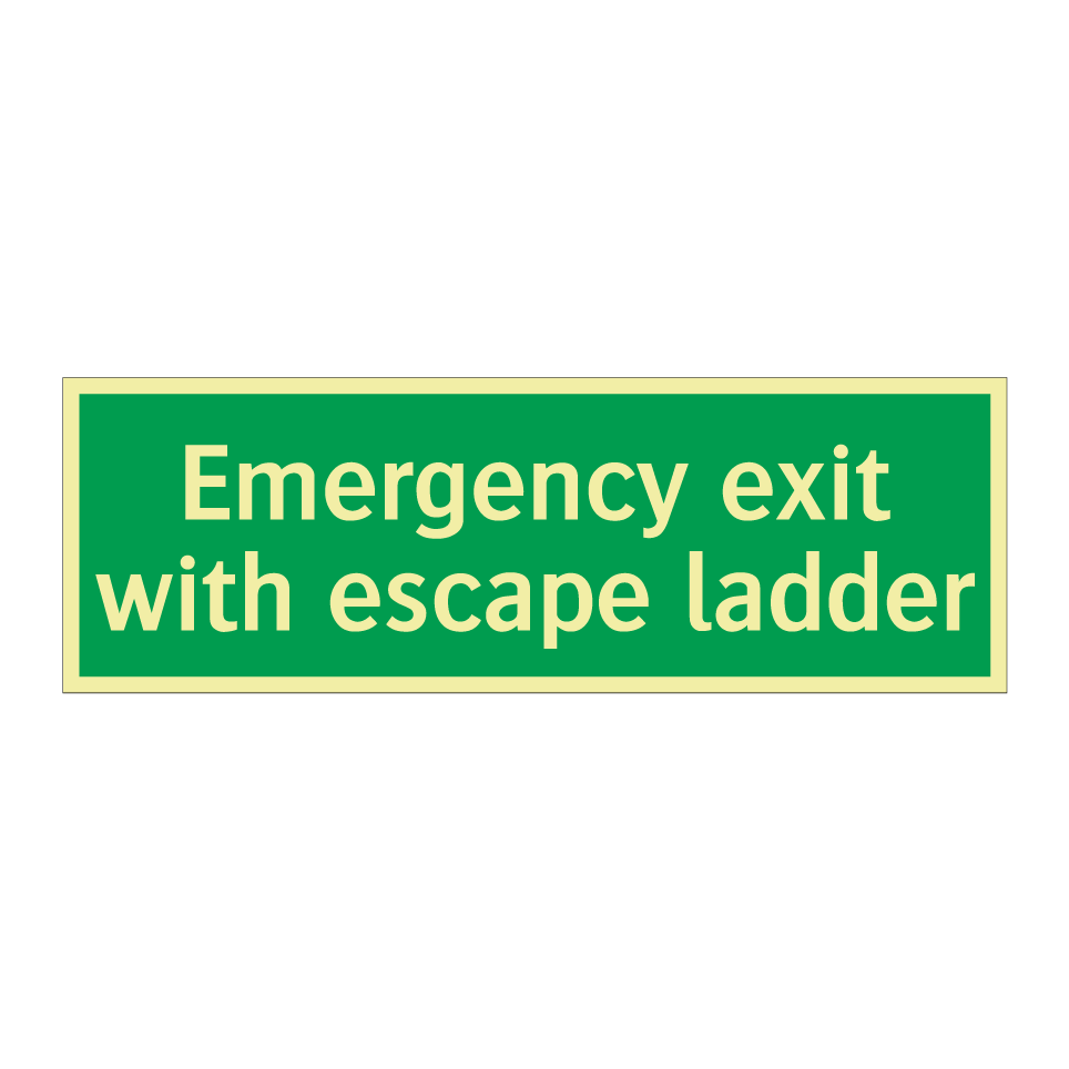 Emergency exit with escape ladder