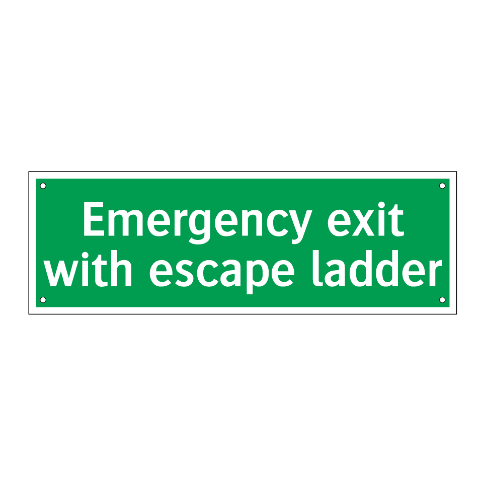Emergency exit with escape ladder