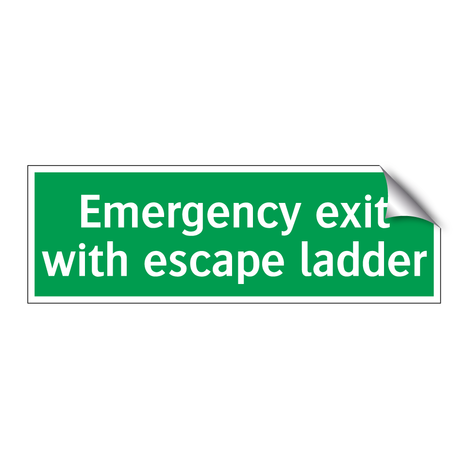 Emergency exit with escape ladder