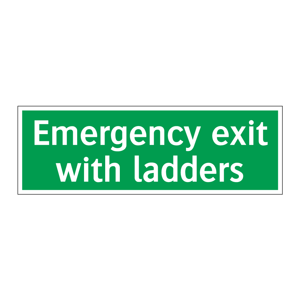 Emergency exit with ladders