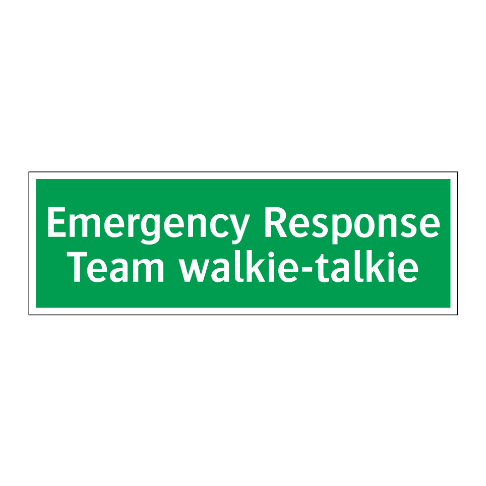 Emergency Response Team walkie-talkie
