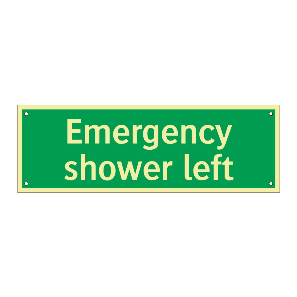 Emergency shower left
