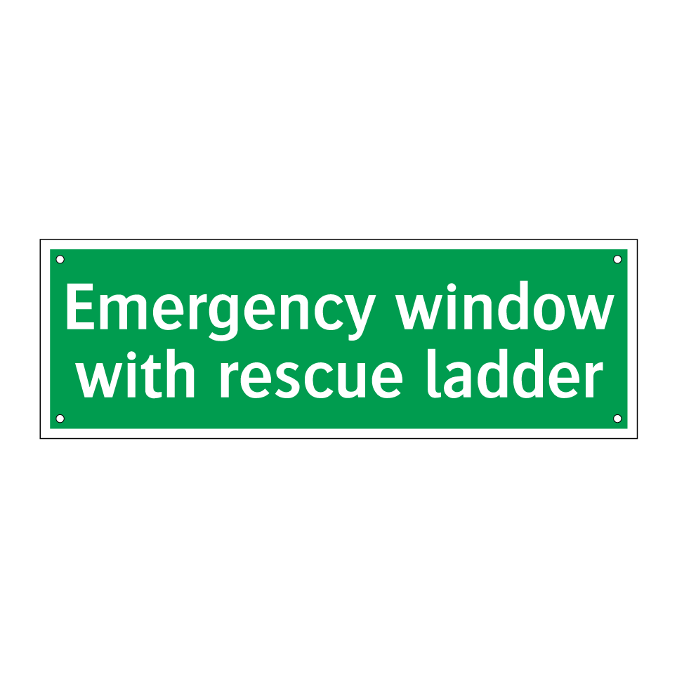 Emergency window with rescue ladder