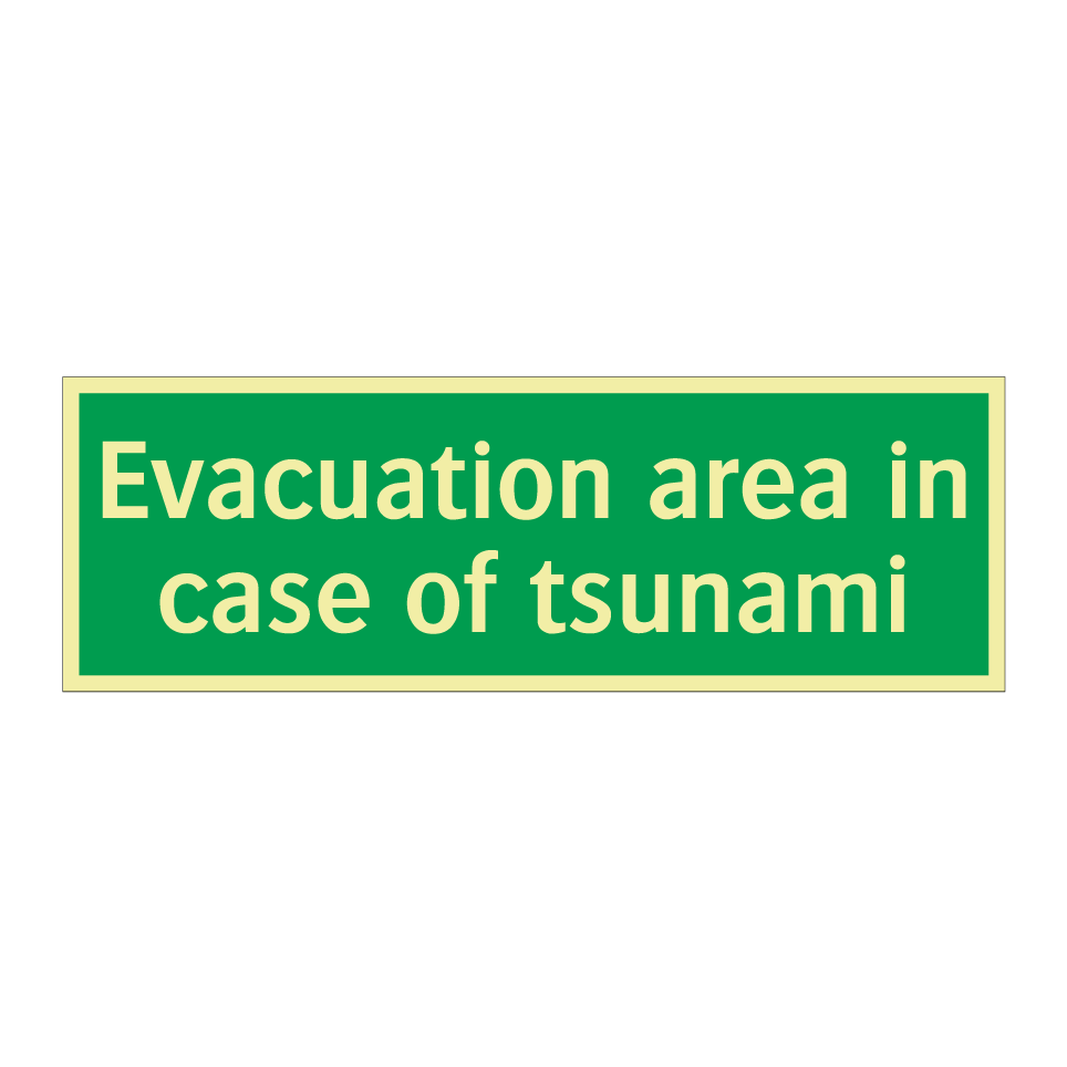 Evacuation area in case of tsunami
