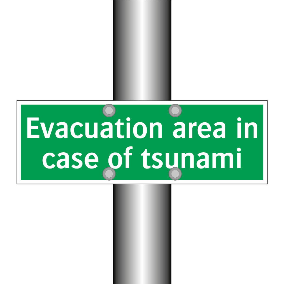 Evacuation area in case of tsunami