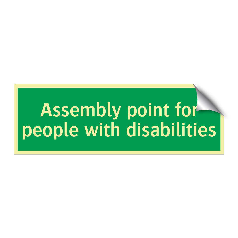 Assembly point for people with disabilities