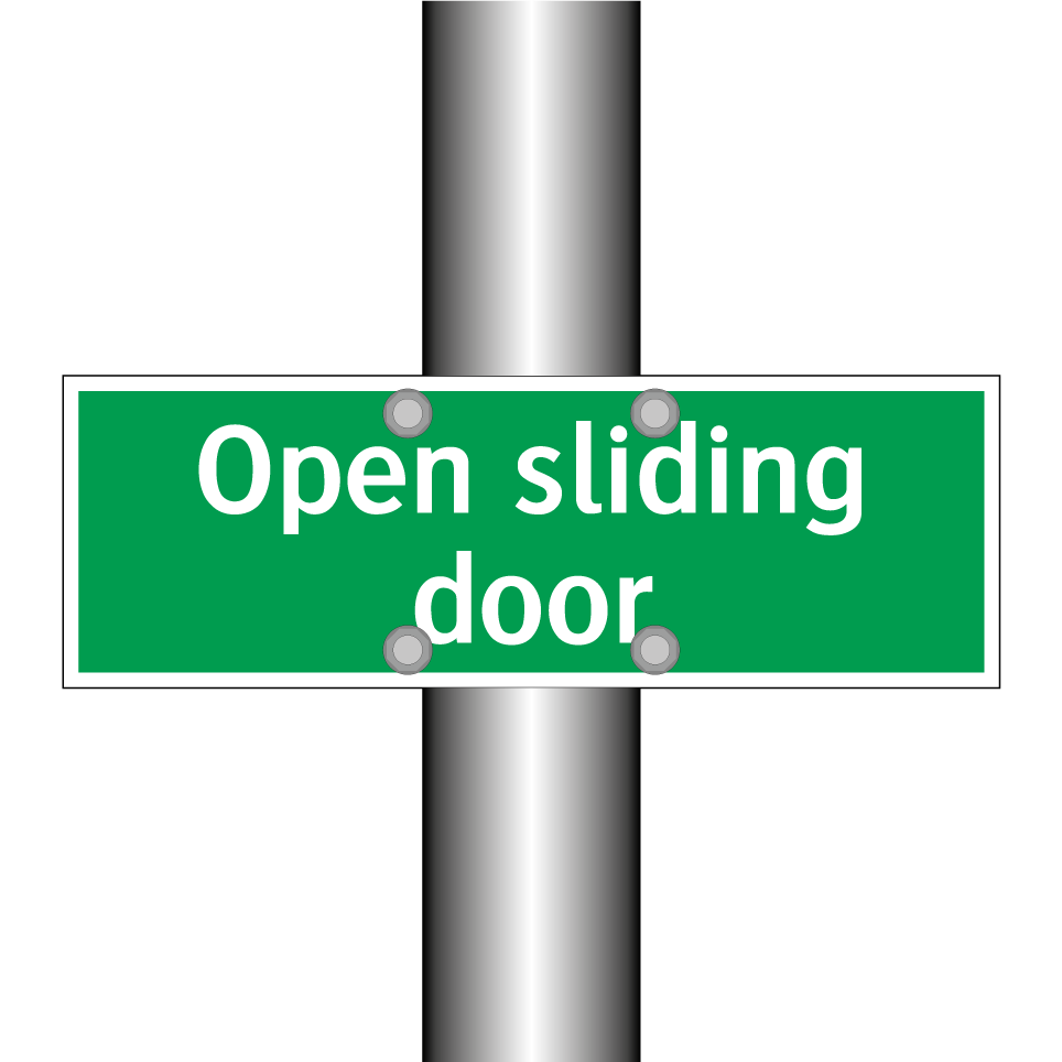 Open sliding door