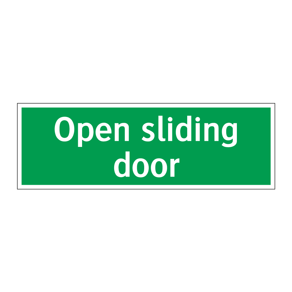 Open sliding door