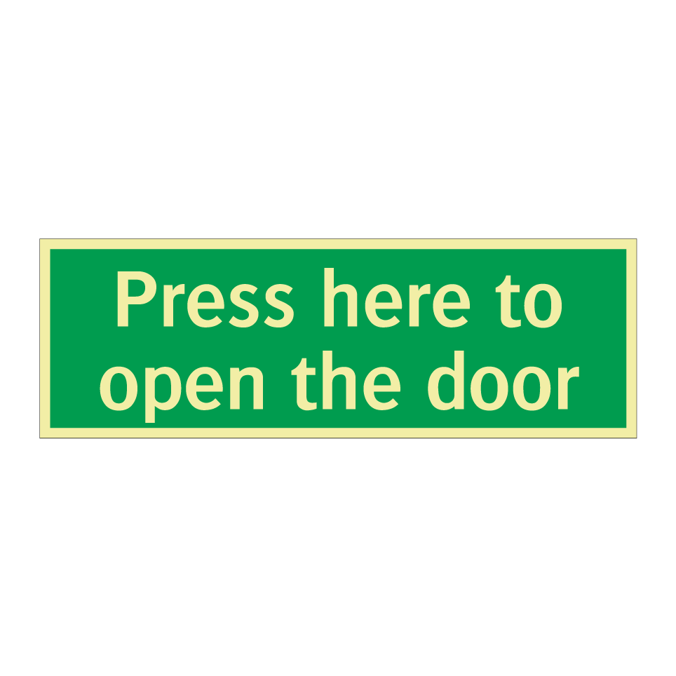 Press here to open the door