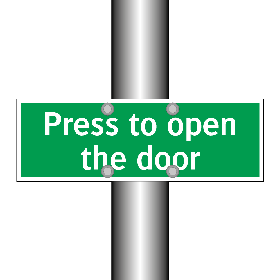 Press to open the door