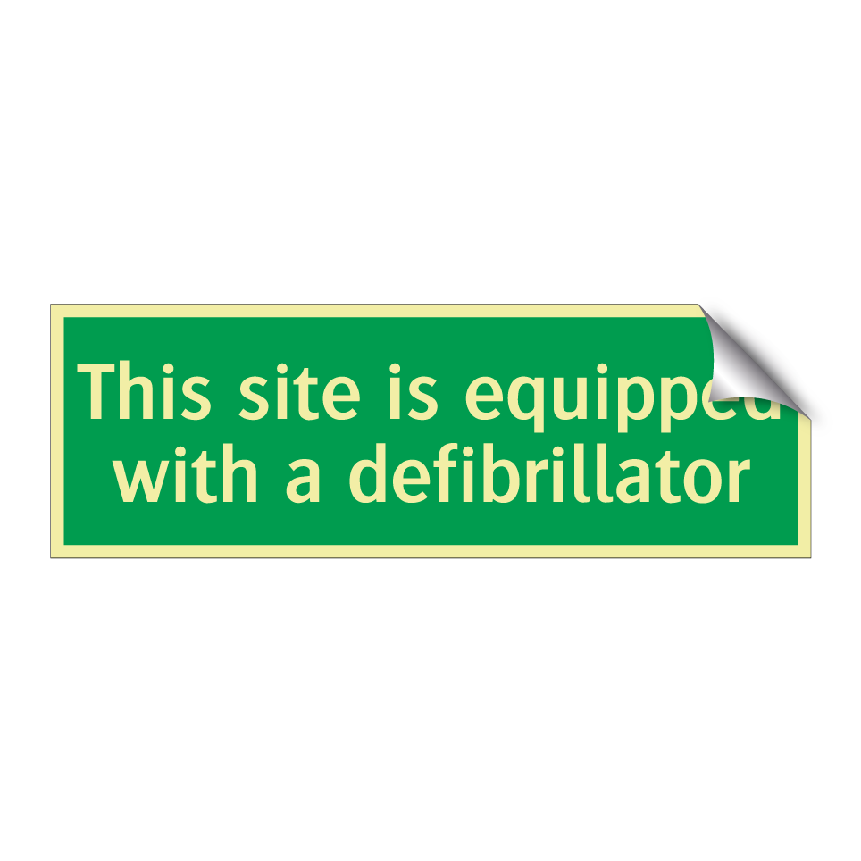 This site is equipped with a defibrillator