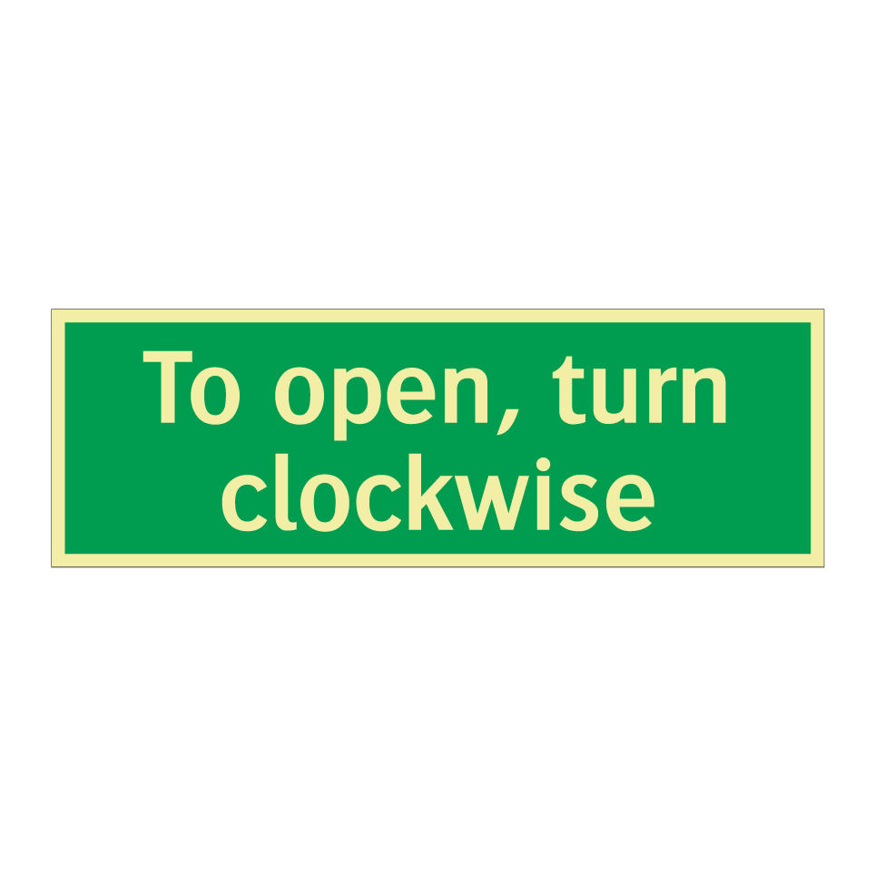 To open, turn clockwise