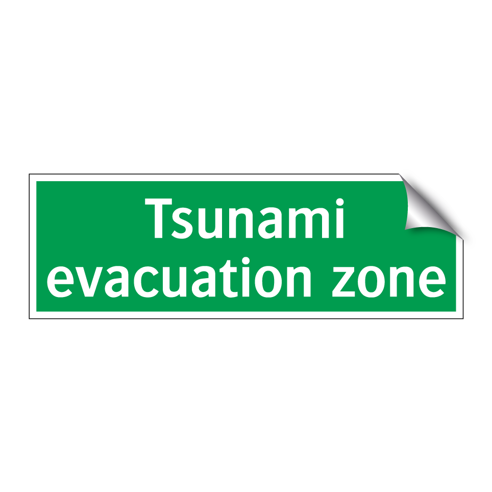 Tsunami evacuation zone