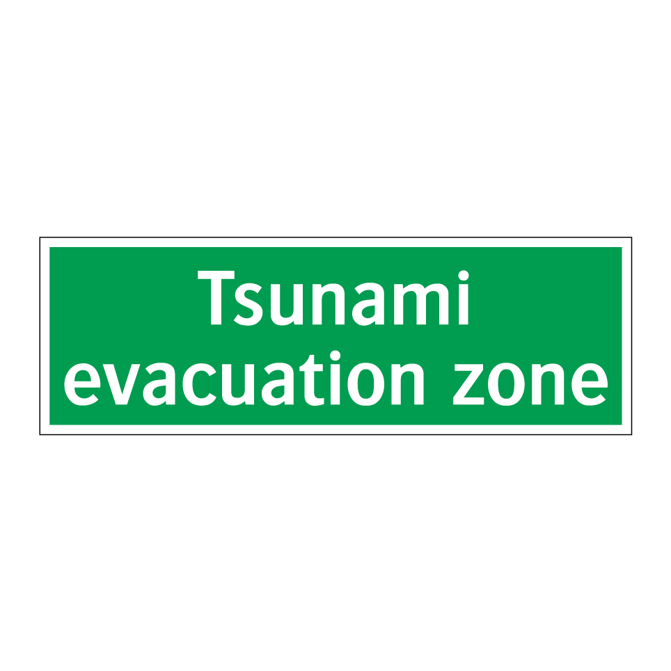 Tsunami evacuation zone