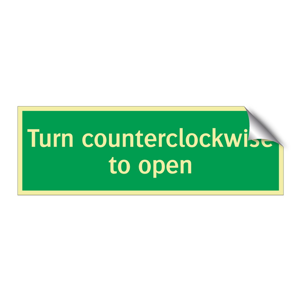 Turn counterclockwise to open