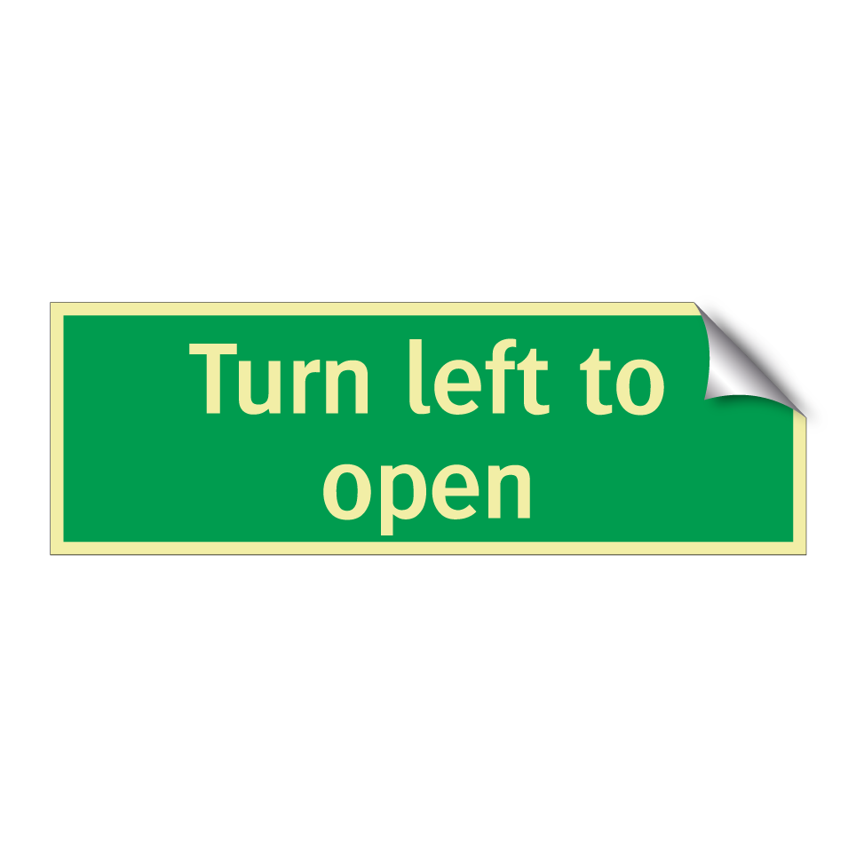 Turn left to open