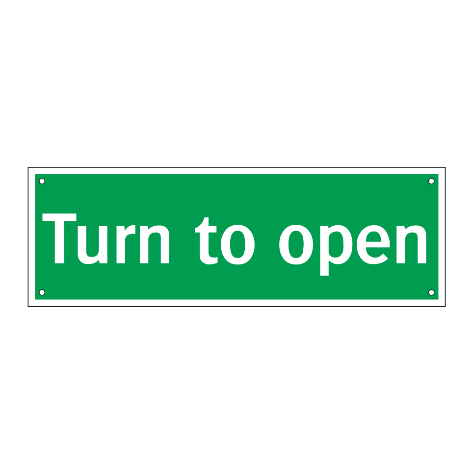 Turn to open