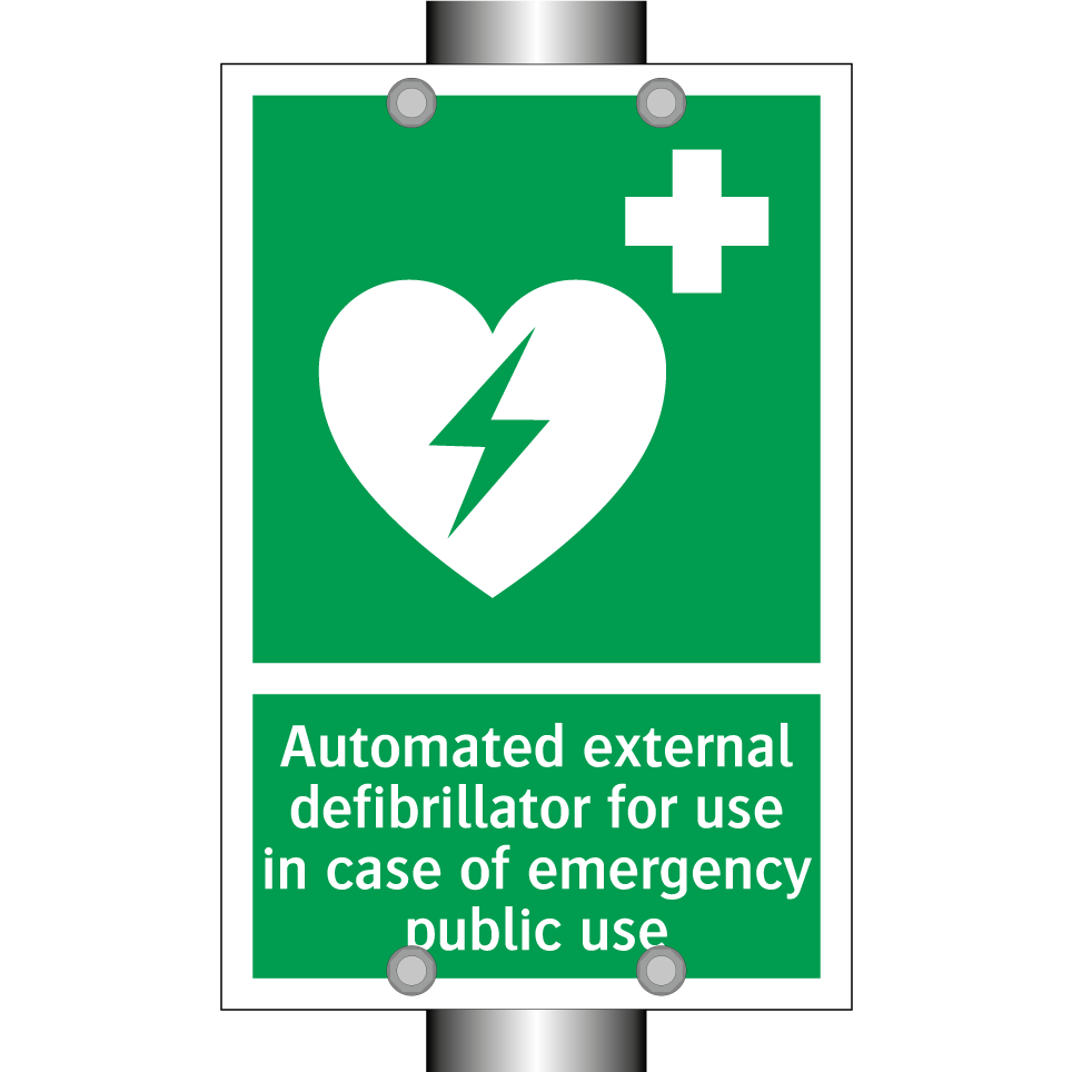 Automated external defibrillator for use in case of emergency public use