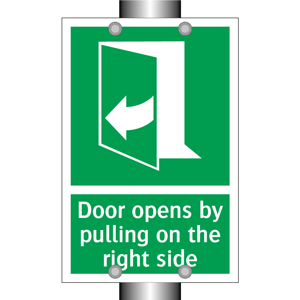 Door opens by pulling on the right side
