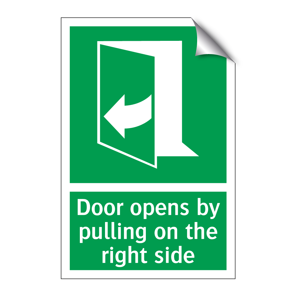 Door opens by pulling on the right side