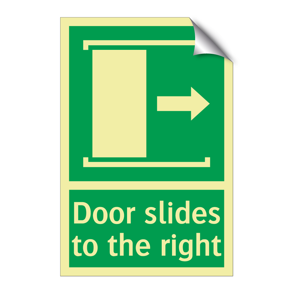 Door slides to the right