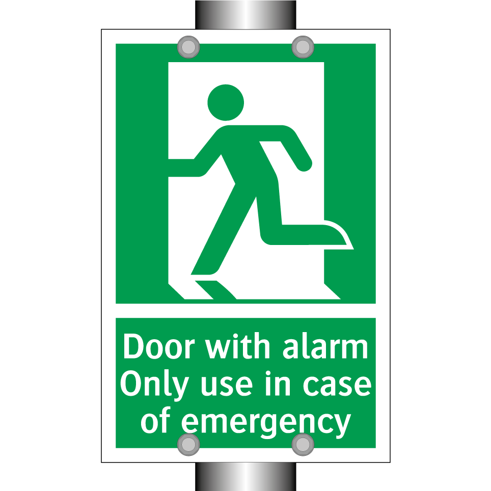 Door with alarm Only use in case of emergency