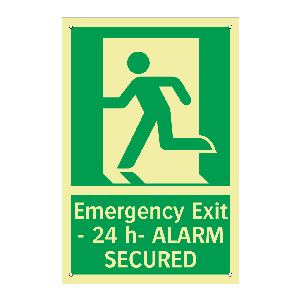 Emergency Exit - 24 h- ALARM SECURED