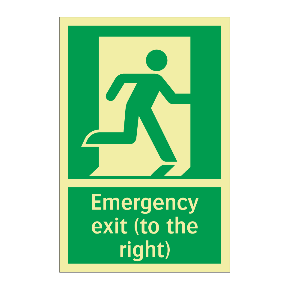 Emergency exit (to the right)