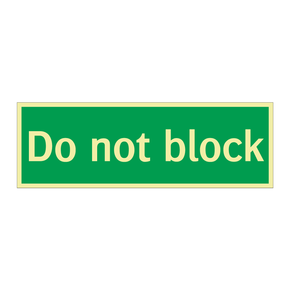 Do not block