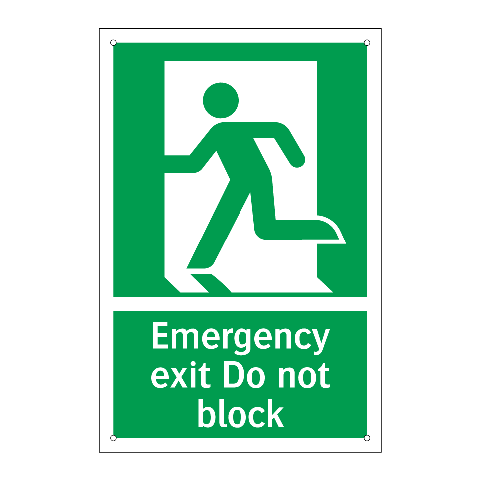 Emergency exit Do not block