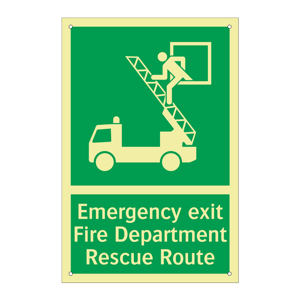 Emergency exit Fire Department Rescue Route