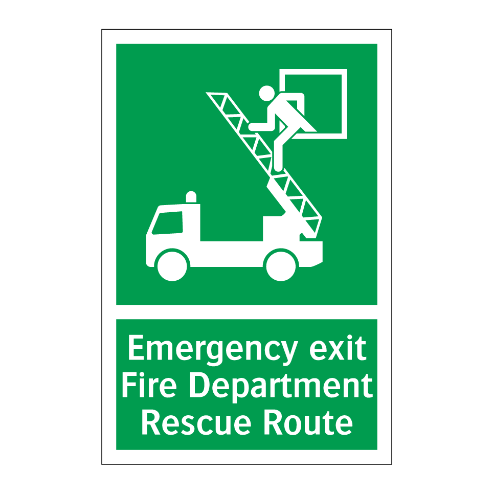 Emergency exit Fire Department Rescue Route