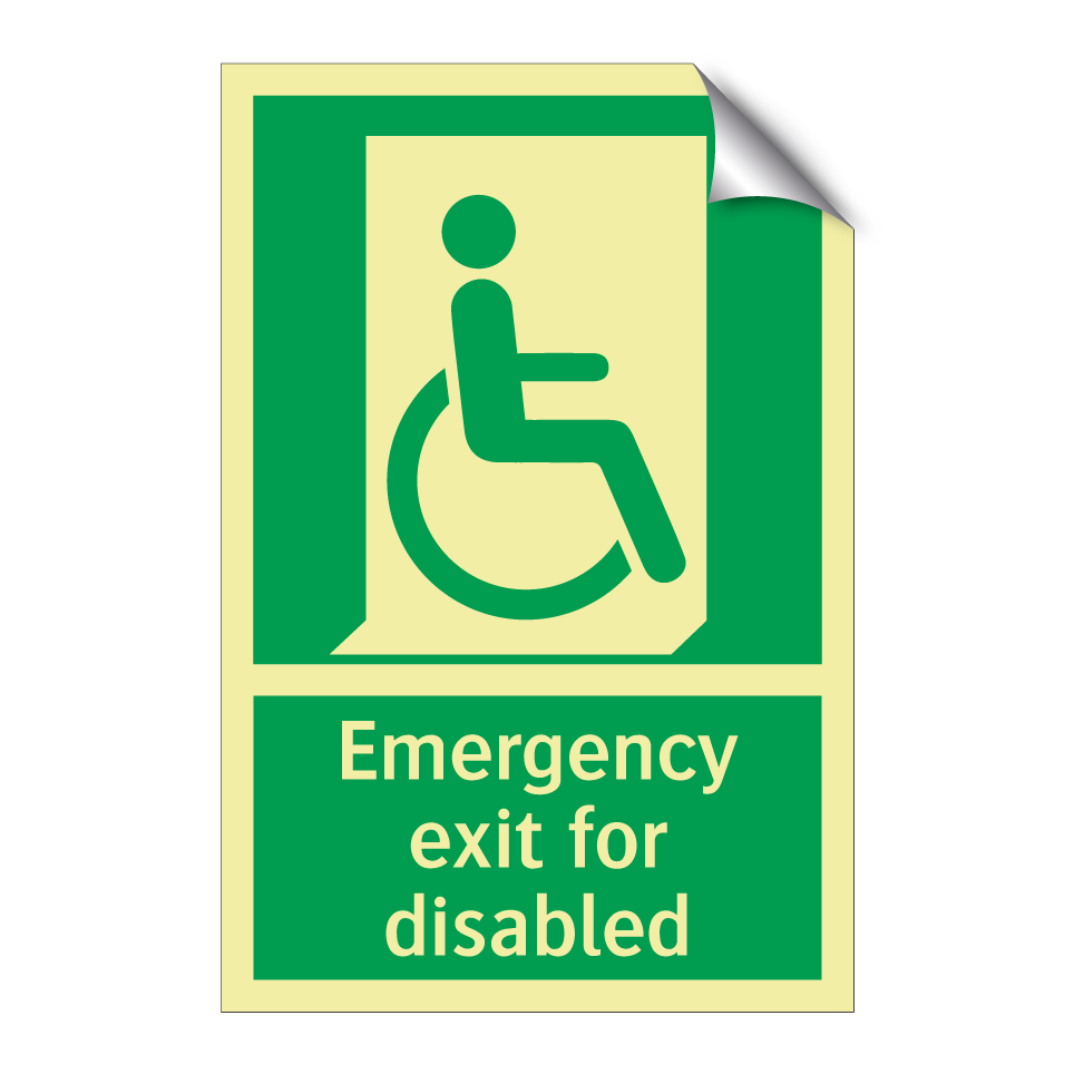 Emergency exit for disabled
