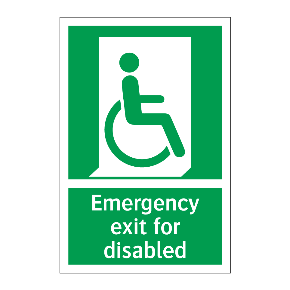 Emergency exit for disabled