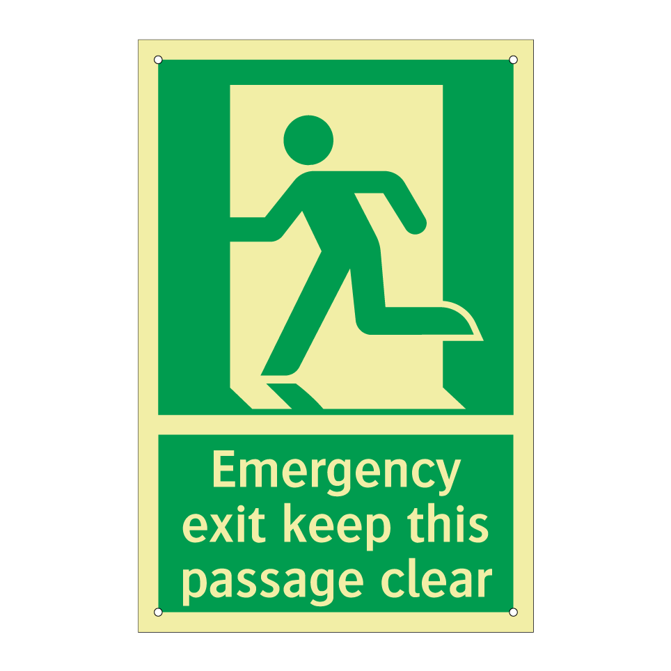 Emergency exit keep this passage clear