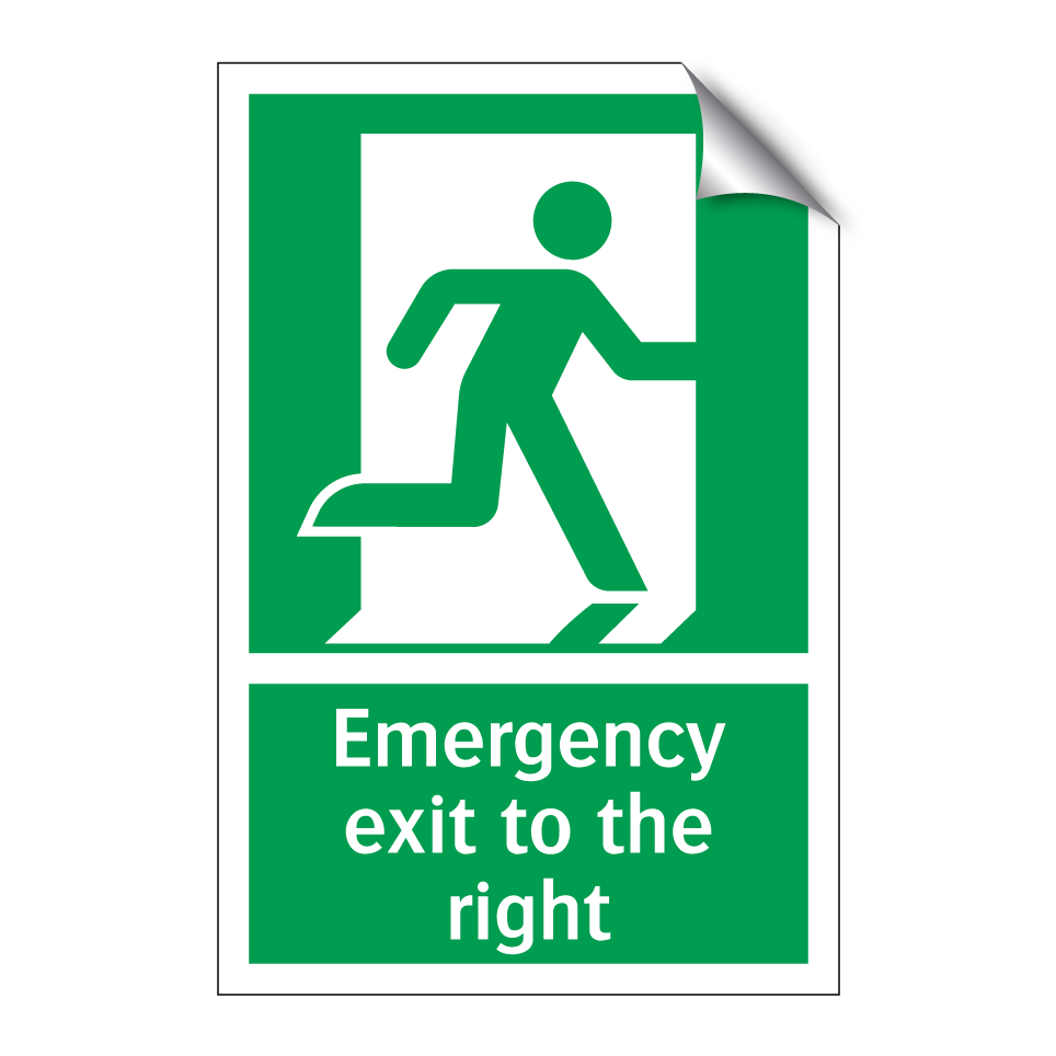 Emergency exit to the right