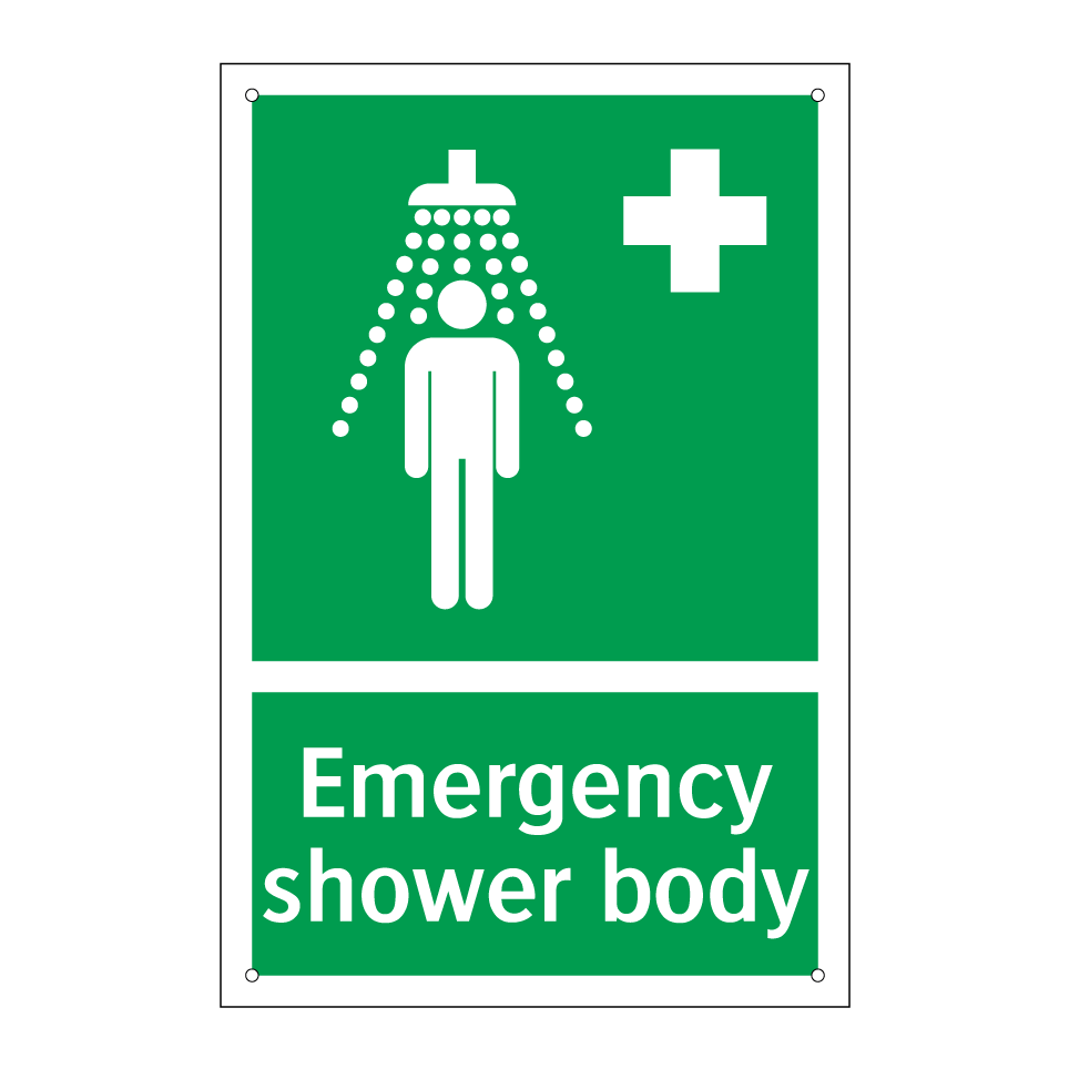 Emergency shower body