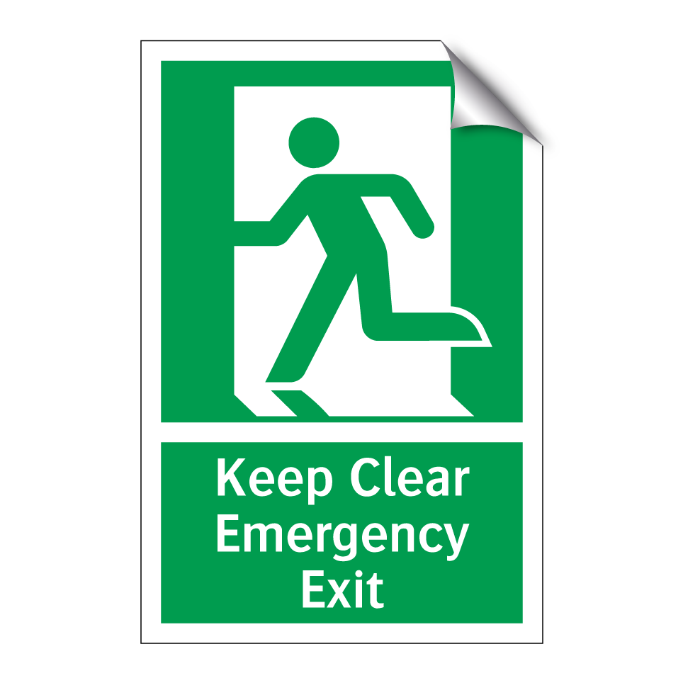 Keep Clear Emergency Exit