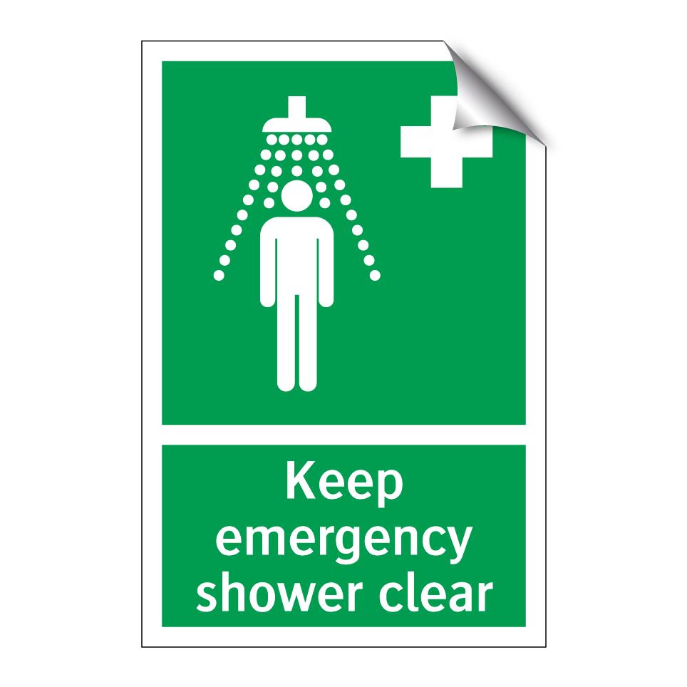 Keep emergency shower clear