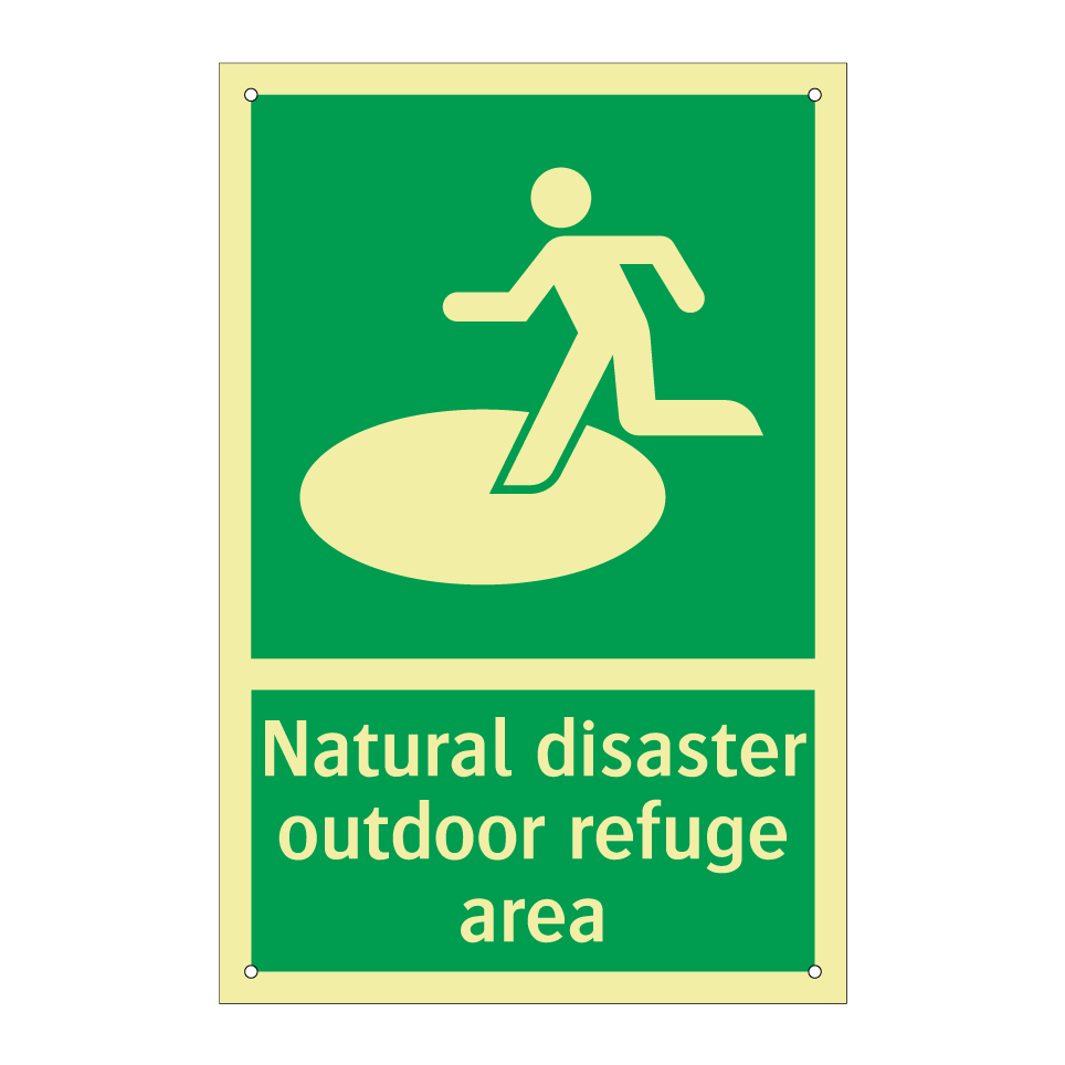 Natural disaster outdoor refuge area