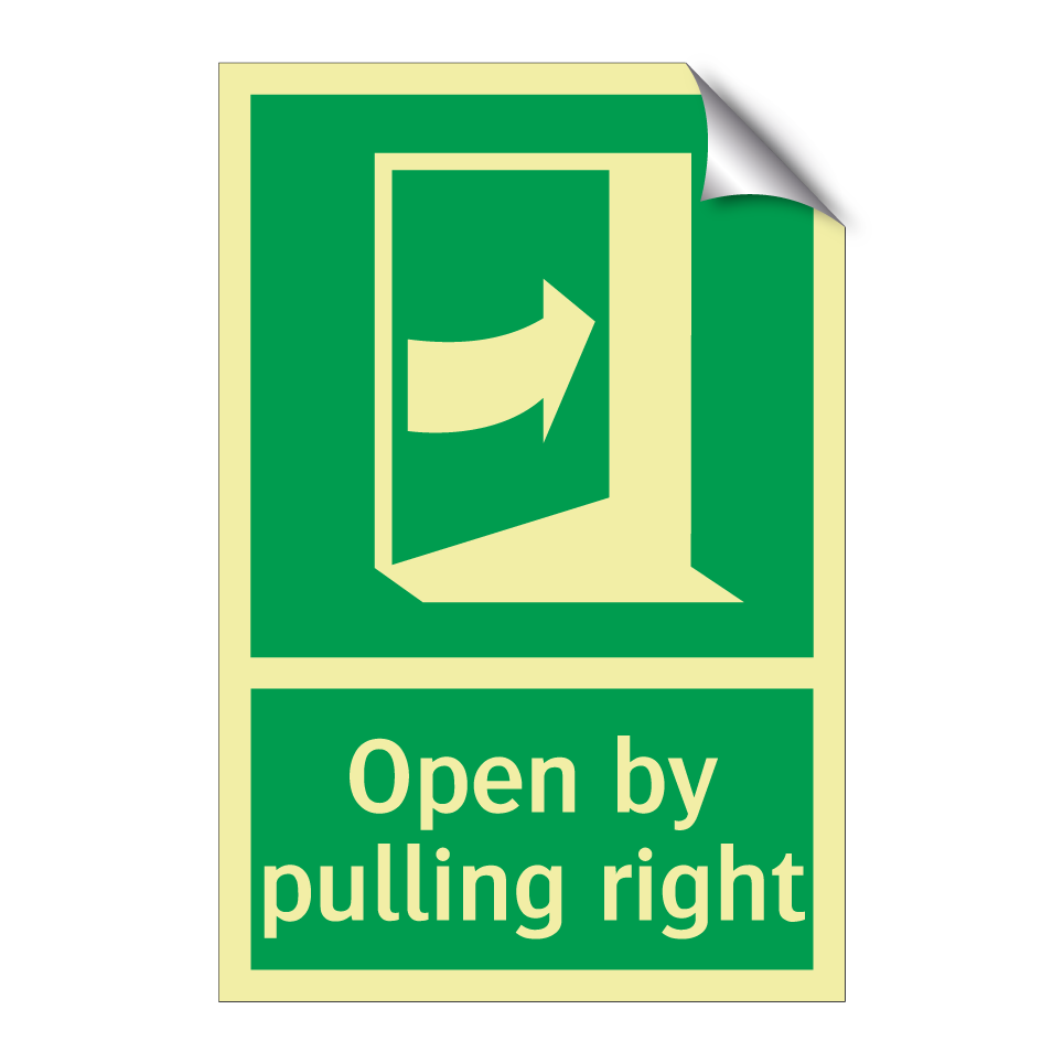 Open by pulling right