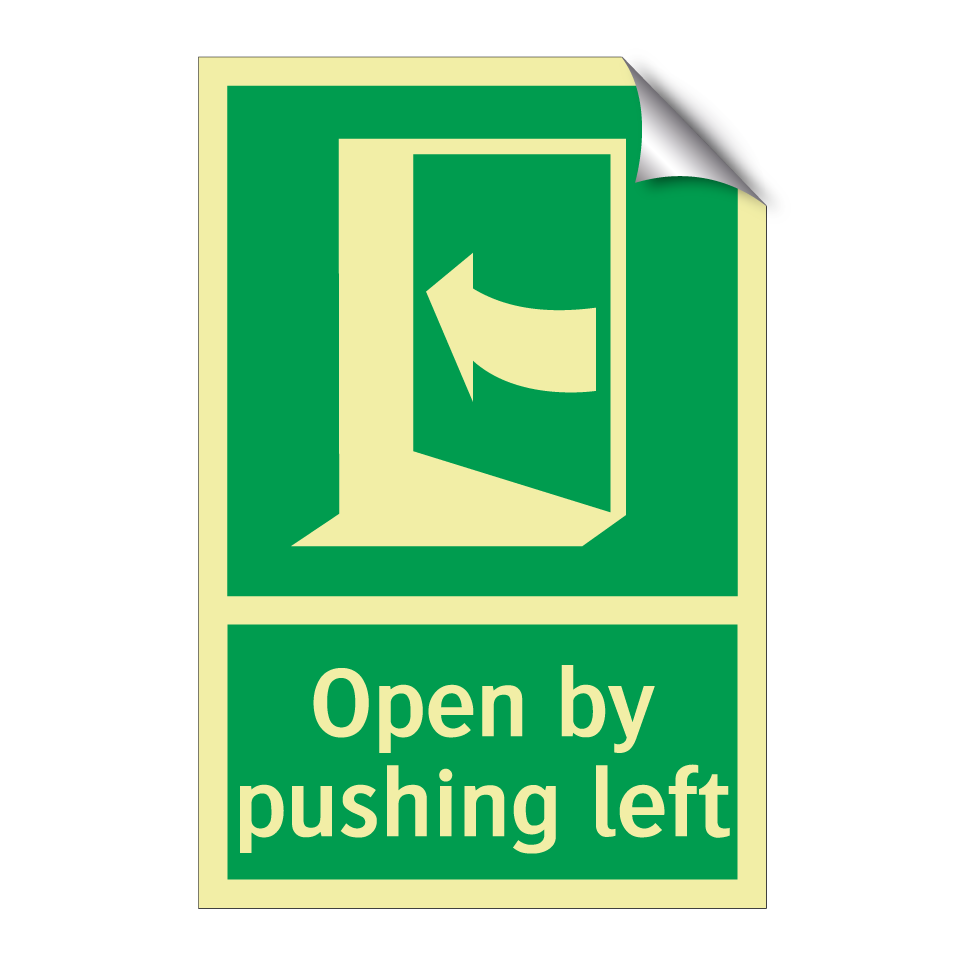 Open by pushing left