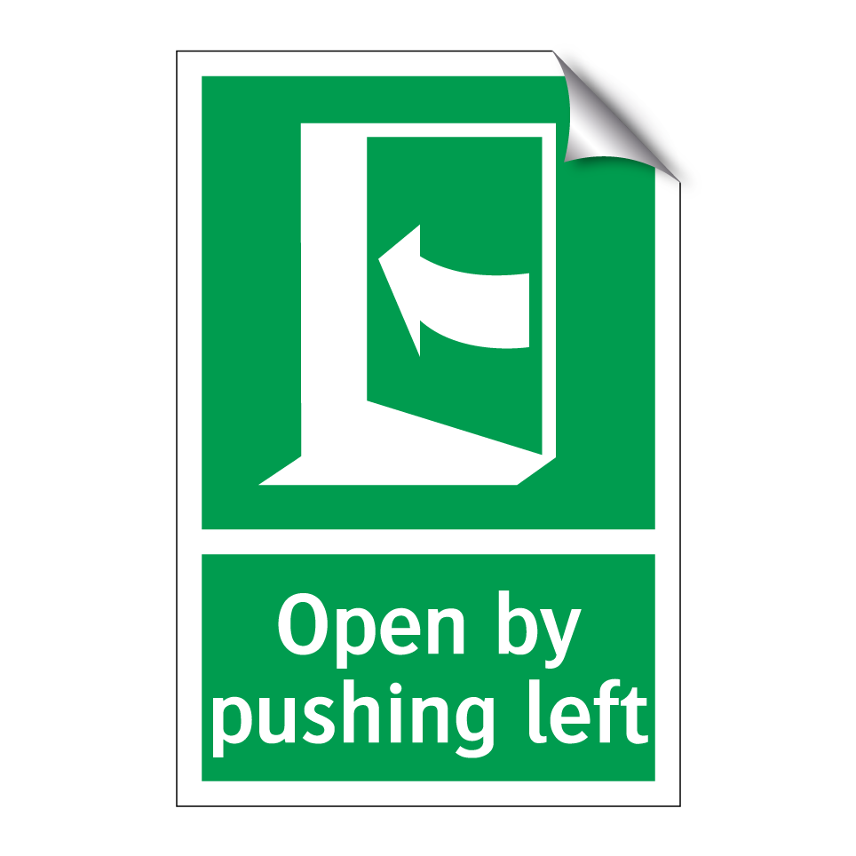 Open by pushing left
