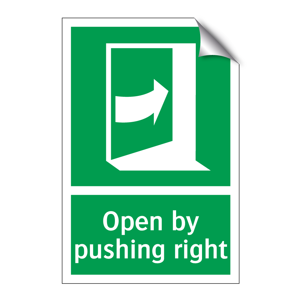 Open by pushing right