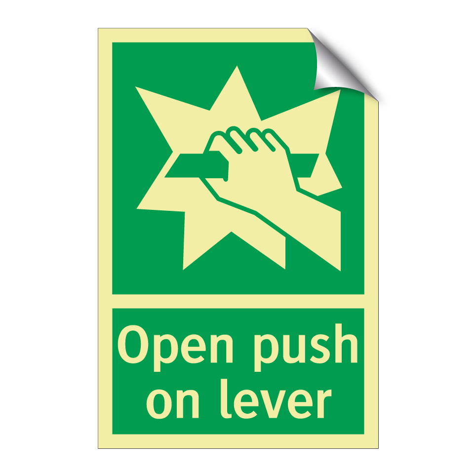 Open push on lever