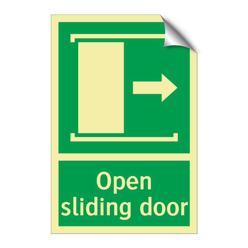 Open sliding door