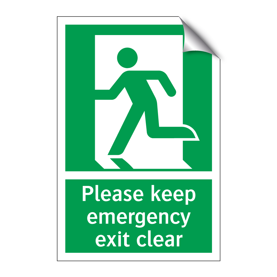 Please keep emergency exit clear