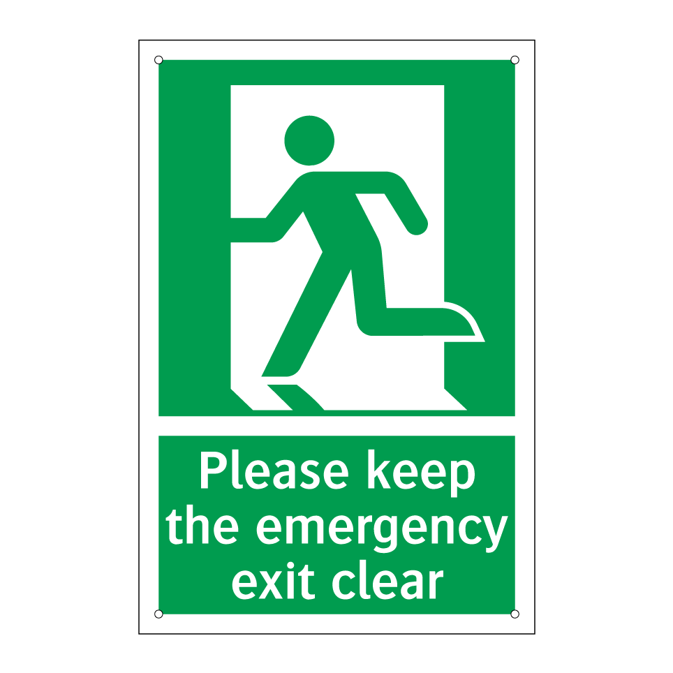 Please keep the emergency exit clear