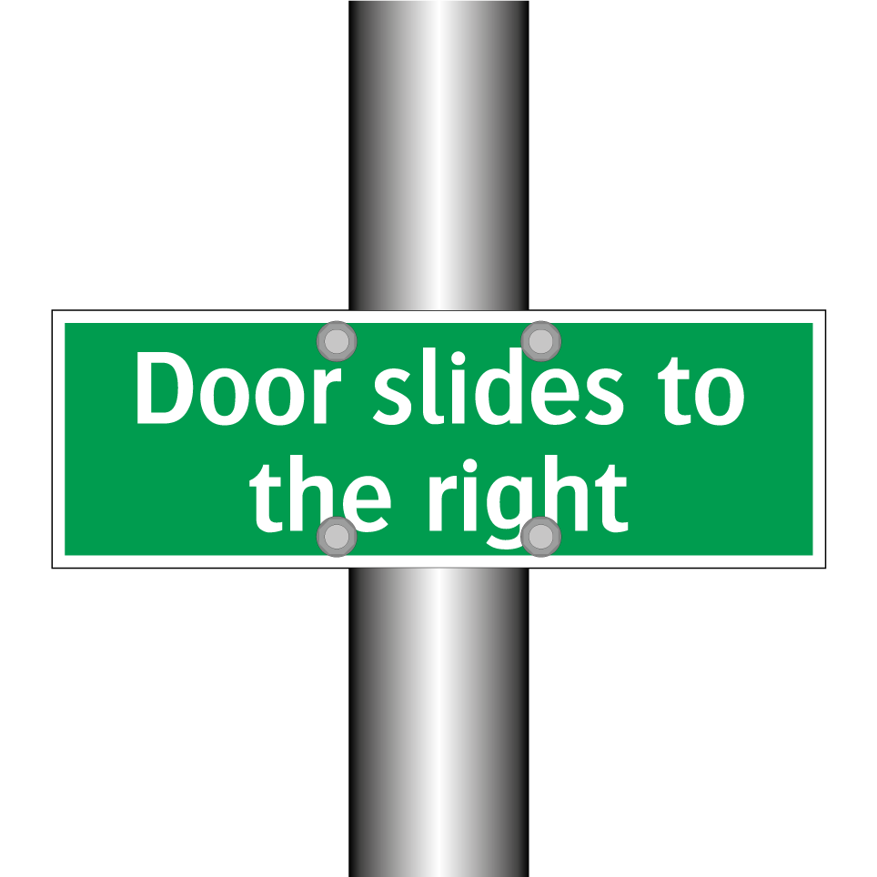 Door slides to the right