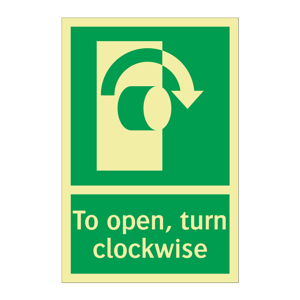 To open, turn clockwise